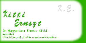 kitti ernszt business card